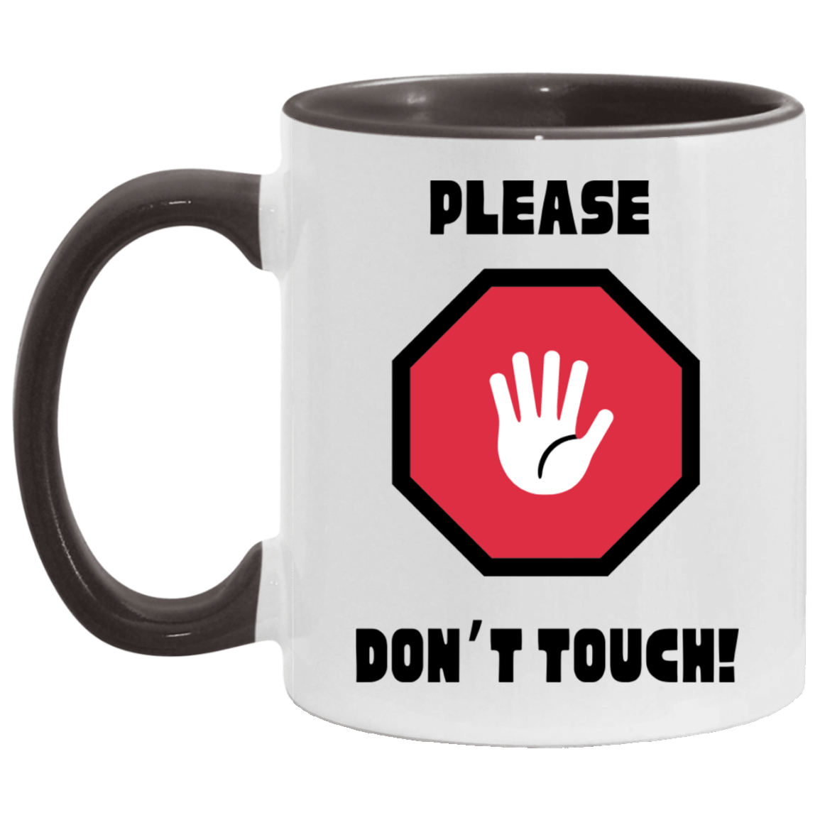 Please Don’t Touch Color Block Mug
